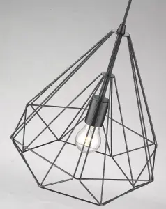 Luminosa Spring Wire Small Ceiling Pendant Matt Black, E27