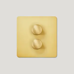 KEPLER 2G Knurled Dimmer Switch - Brass