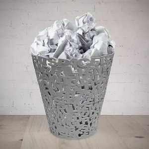 Gray WastePaper basket,Dust Bin, Office Paper Bin, Letters ,plastic