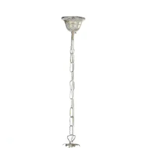 Luminosa Karen 3 Light Multi Arm Chandelier With Shades, Ivory