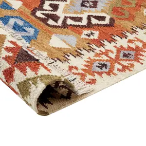 Wool Kilim Area Rug 200 x 300 cm Multicolour VOSKETAP