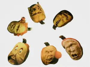 12ft Spooky Pumpkin Face Banner Garland - Halloween Bunting Themed Party Decor