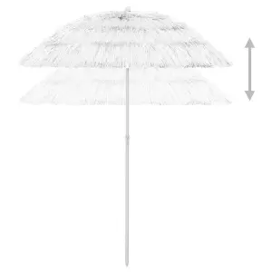 Berkfield Hawaii Beach Umbrella White 180 cm