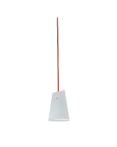 Luminosa Ermes Glass Ceiling Pendant, Chrome, Opal, Red, E27