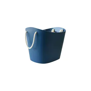 Balcolore Laundry Basket Blue / Mini (15 cm H x 13.5 cm W x 20.8 cm D)