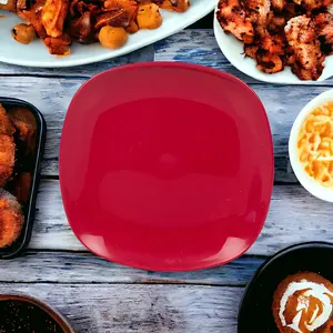 URBNLIVING 3cm Height Fuchsia 6 Plastic Side Plates