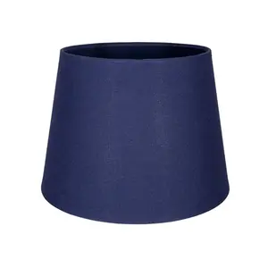 Traditional Linen Fabric Drum Shade for Pendant & Lampshade Navy / 13cm H x 20cm W x 20cm D 