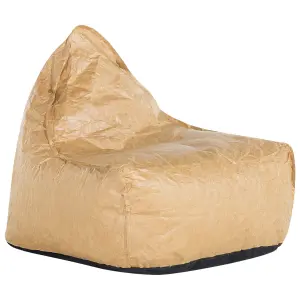 Beliani Modern Bean Bag Golden Brown DROP