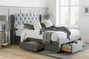 Birlea Hope King Bed Frame In Grey