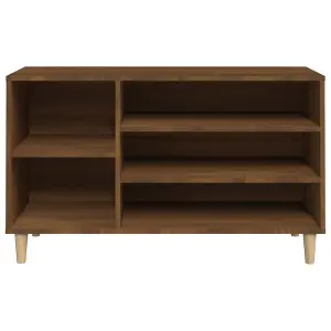 Berkfield Shoe Cabinet Brown Oak 102x36x60 cm Engineered Wood