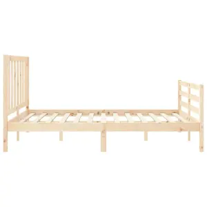 Berkfield Bed Frame with Headboard 160x200 cm Solid Wood