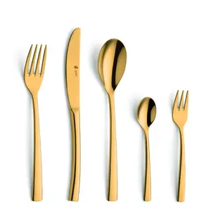 30-Piece 18/10 Stainless Steel Cutlery Set for 6 People Gold