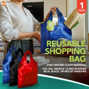 Reusable Shopping Bags Foldable in a Pouch , Foldaway Shopping Bags for Women,  Grocery Tote Bag,  Foldable Shopping Bag