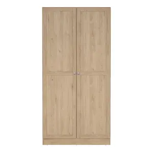 Brande Wardrobe with 2 Frame Doors in Jackson Hickory