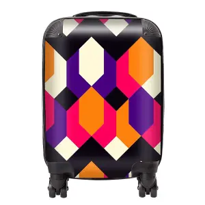 Coloured Abstract Pattern Suitcase - Small