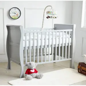 Bernhardt Cot Bed with Mattress Grey