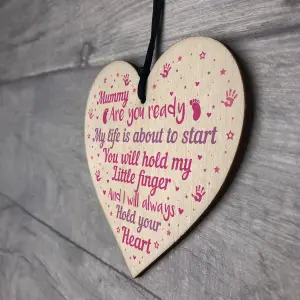 Red Ocean Mummy To Be Baby Shower Gifts Heart New Baby Gift Plaque Mummy To Be From Bump Gifts