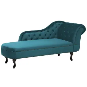 Right Hand Chaise Lounge Velvet Teal NIMES