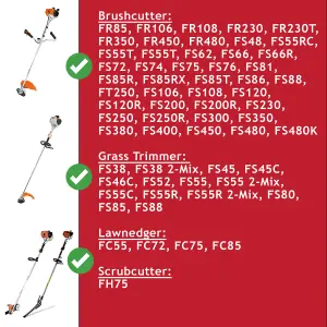 SPARES2GO Fuel Filler Cap for Stihl FC55 FC75 FC85 FH75 FS45 FS55 FS56 FS66 FS75 FS80 FS108 FS120 Strimmer Brushcutter