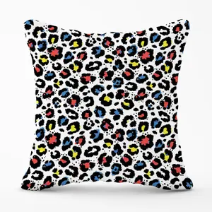 Coloured Leopard Print Outdoor Cushion 45cm x 45cm