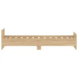 Berkfield Bed Frame Sonoma Oak 75x190 cm Small Single Engineered Wood