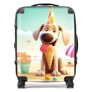 Dog On A Beach Holiday Suitcase - Large