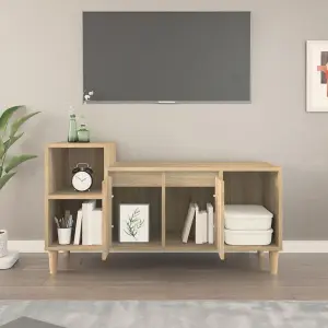 Berkfield TV Cabinet Sonoma Oak 100x35x55 cm Engineered Wood