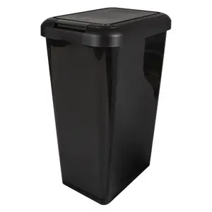 45 Litre Swing & Lift Top Waste Bin Black