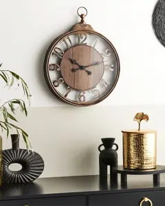 Beliani Traditional Wall Clock ALCOBA Brown