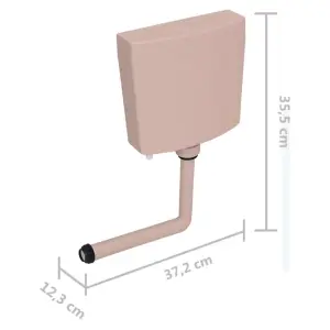 Toilet Cistern with Bottom Water Inlet 3/6 L Salmon