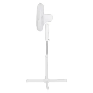 Igenix DF1655 Pedestal Fan, 16 Inch, 50 W, Oscillating, 3 Speeds, White