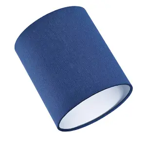 Contemporary and Elegant Midnight Blue Linen Fabric 18cm Cylinder Lamp Shade