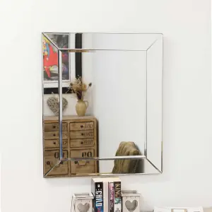 MirrorOutlet Horsley All Glass Wall Mirror 69 x 58 CM