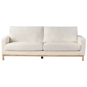 3 Seater Sofa White Boucle SIGGARD