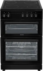 Electriq 60cm Double Oven Electric Cooker - Black