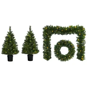 Premier Decorations Limited Pre-lit 4 piece Christmas decorative set