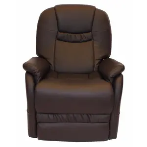 Dream Comfort Rise & Recline Chair - Chocolate PU Leather