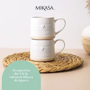 Mikasa Farmhouse Heart Set of 2 380ml Mugs