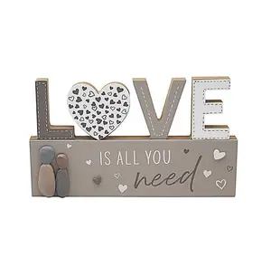 Wooden Love Standing Plaque - H14 cm