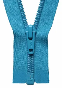 NYLON O/E ZIP 56CM - Nylon Open End Zip: 56cm: Dark Dusky Blue - YKK