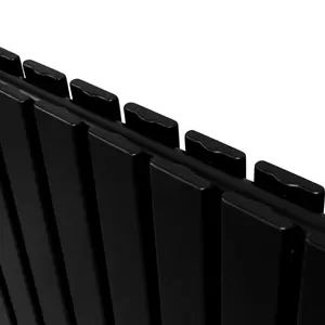 Designer Flat Radiator - 1600 x 560mm - Black