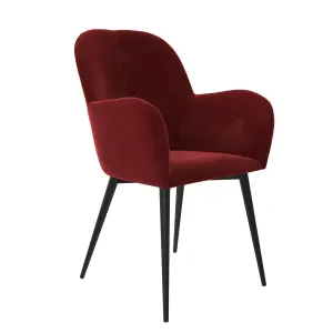 Fitz Dining Chair in Velvet Burgundy