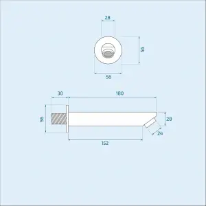 Flora Chrome Round 3 Way Concealed Thermostatic Shower Mixer Set - Slider Rail, Shower Head, Handset & Bath Filler Spout