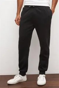 Mens Next Black Cuffed Joggers - Black