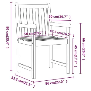 Berkfield Garden Chairs 2 pcs Solid Acacia Wood