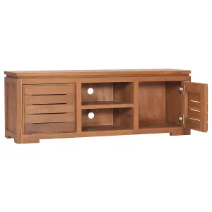 Berkfield TV Cabinet 110x30x40 cm Solid Teak Wood