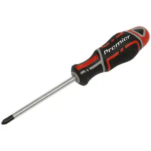 Premium Pozi Screwdriver 2 x 100mm with Magnetic Tip and Ergonomic Grip