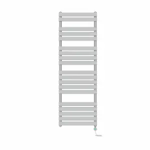 Rinse Bathrooms 1800x600mm Chrome Flat Panel Electric Heated Towel Rail Thermostatic Timer Bathroom Towel Radiator 1000W