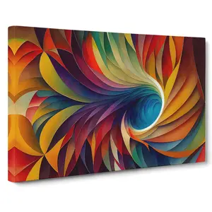 Watercolour Fractal Abstract Art Vol.4 - Wrapped Canvas Painting 40cm H x 60cm W x 3cm D