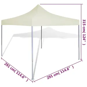 Berkfield Cream Foldable Tent 3 x 3 m